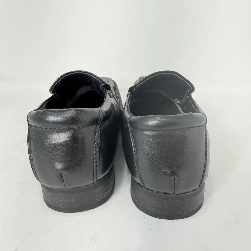 BB&W Classic Kids Black Square Toe Bit Loafer Dress Shoes M1735 Size 12/13